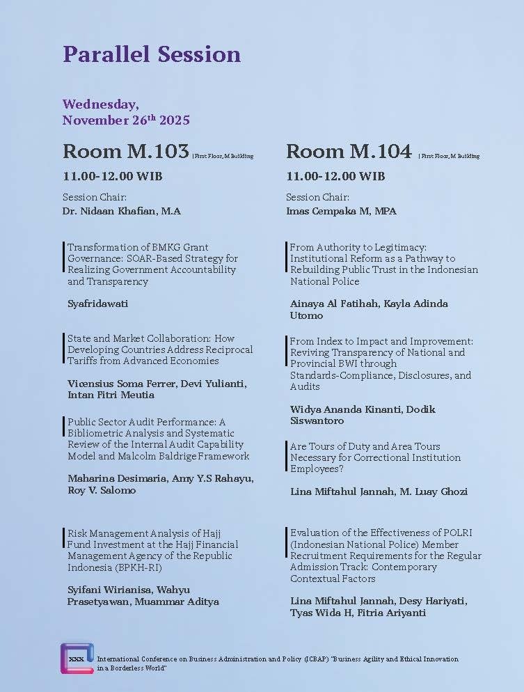 International Conference on Business Administration and Policy (ICBAP) "Business Agility and Ethical Innovation in a Borderless World" - Gambar 17