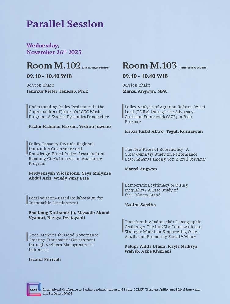 International Conference on Business Administration and Policy (ICBAP) "Business Agility and Ethical Innovation in a Borderless World" - Gambar 25