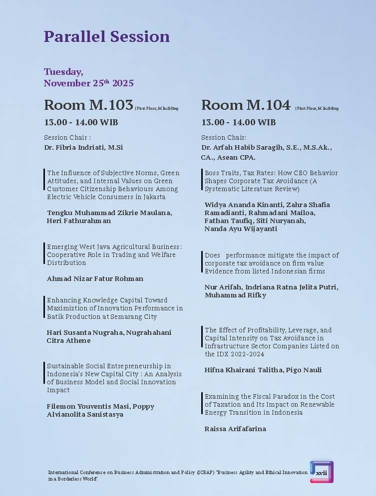 International Conference on Business Administration and Policy (ICBAP) "Business Agility and Ethical Innovation in a Borderless World" - Gambar 30