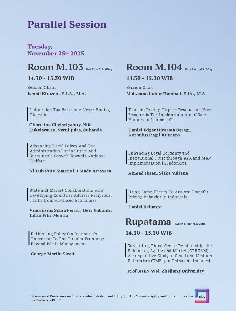 International Conference on Business Administration and Policy (ICBAP) "Business Agility and Ethical Innovation in a Borderless World" - Gambar 31