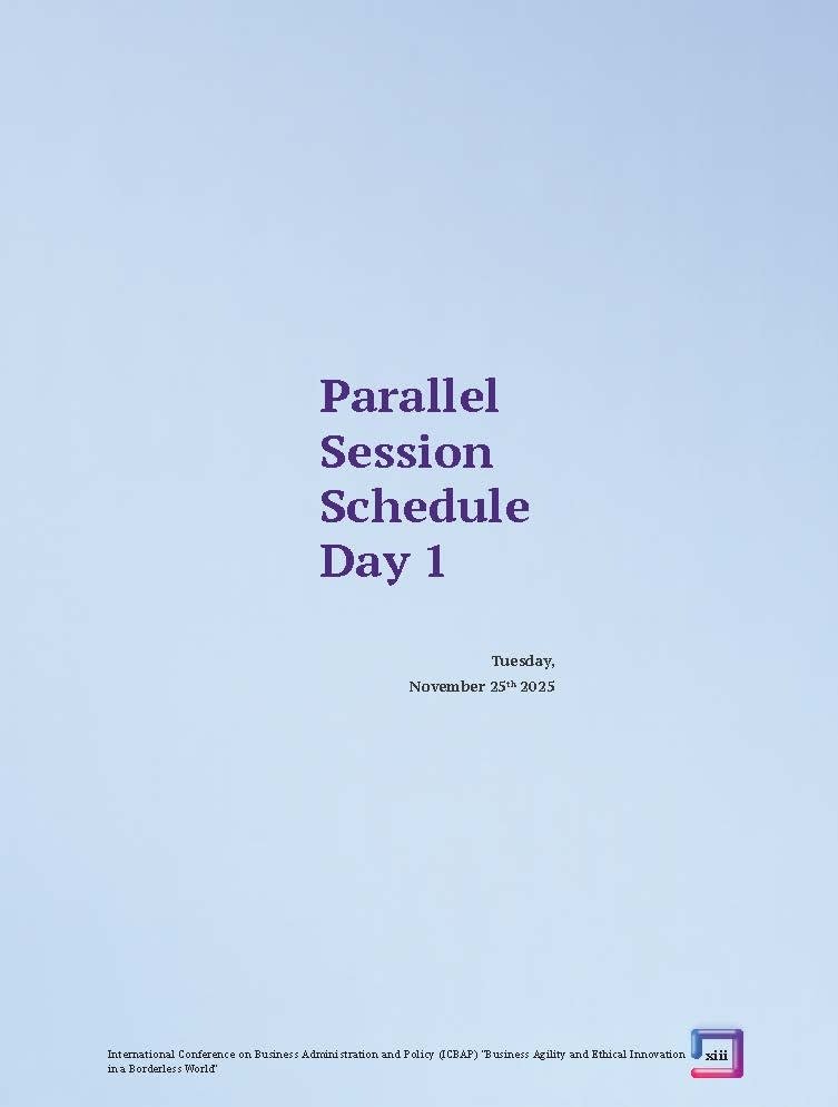 International Conference on Business Administration and Policy (ICBAP) "Business Agility and Ethical Innovation in a Borderless World" - Gambar 33