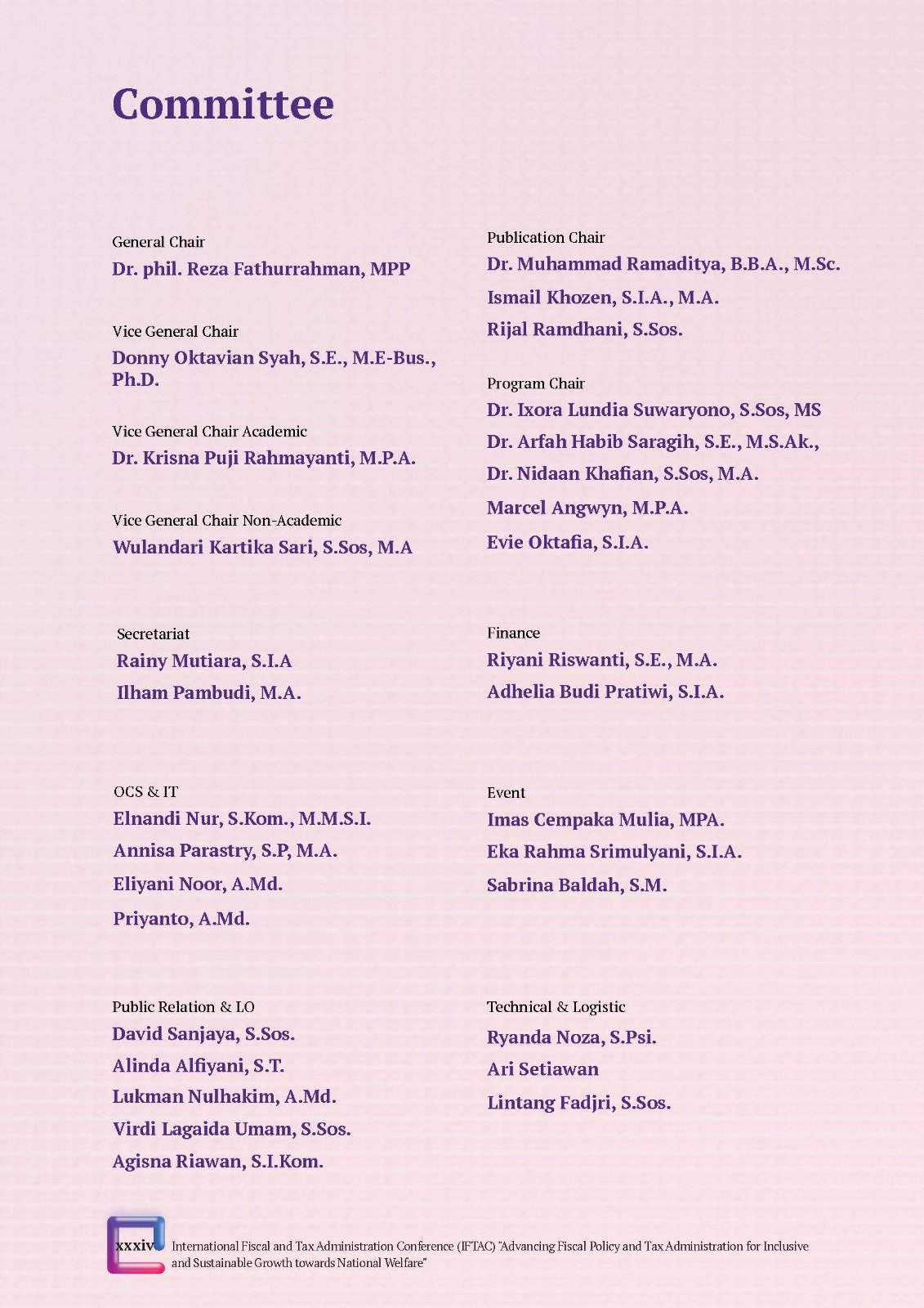 International Fiscal and Tax Administration Conference (IFTAC). Advancing Fiscal Policy and Tax administration for Inclusive and Sustainable Growth towards National Welfare" - Gambar 9