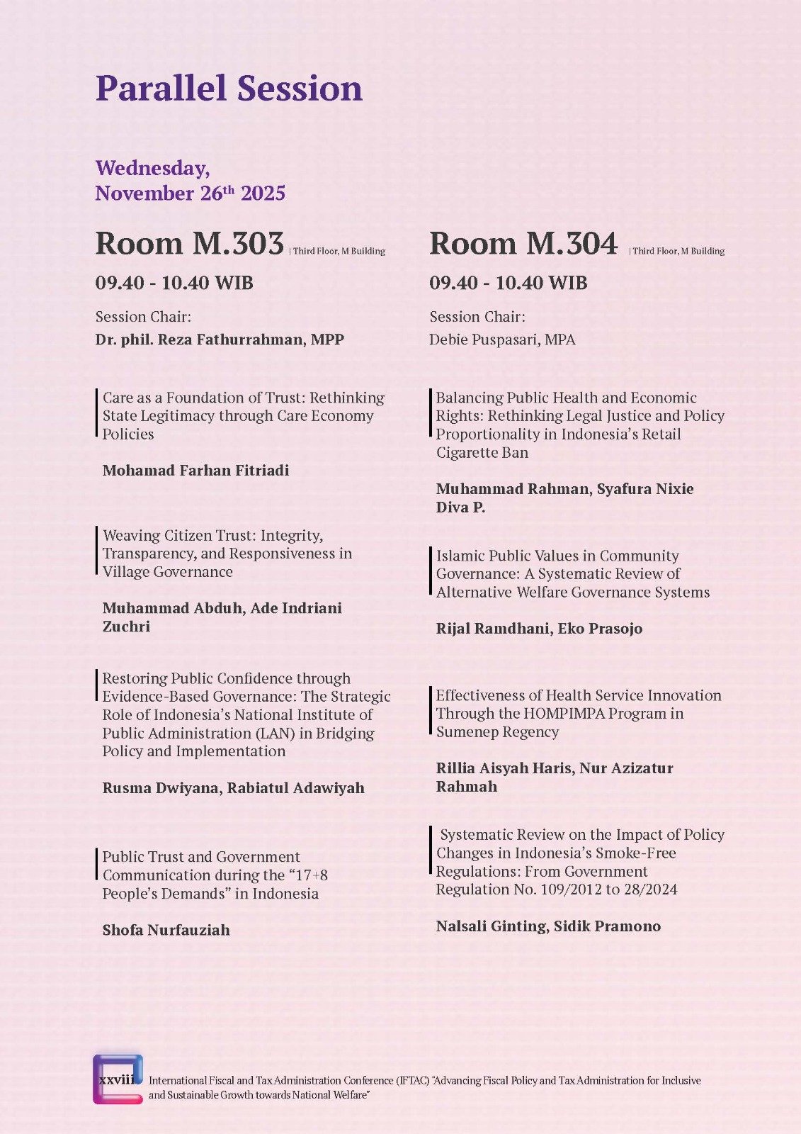 International Fiscal and Tax Administration Conference (IFTAC). Advancing Fiscal Policy and Tax administration for Inclusive and Sustainable Growth towards National Welfare" - Gambar 16