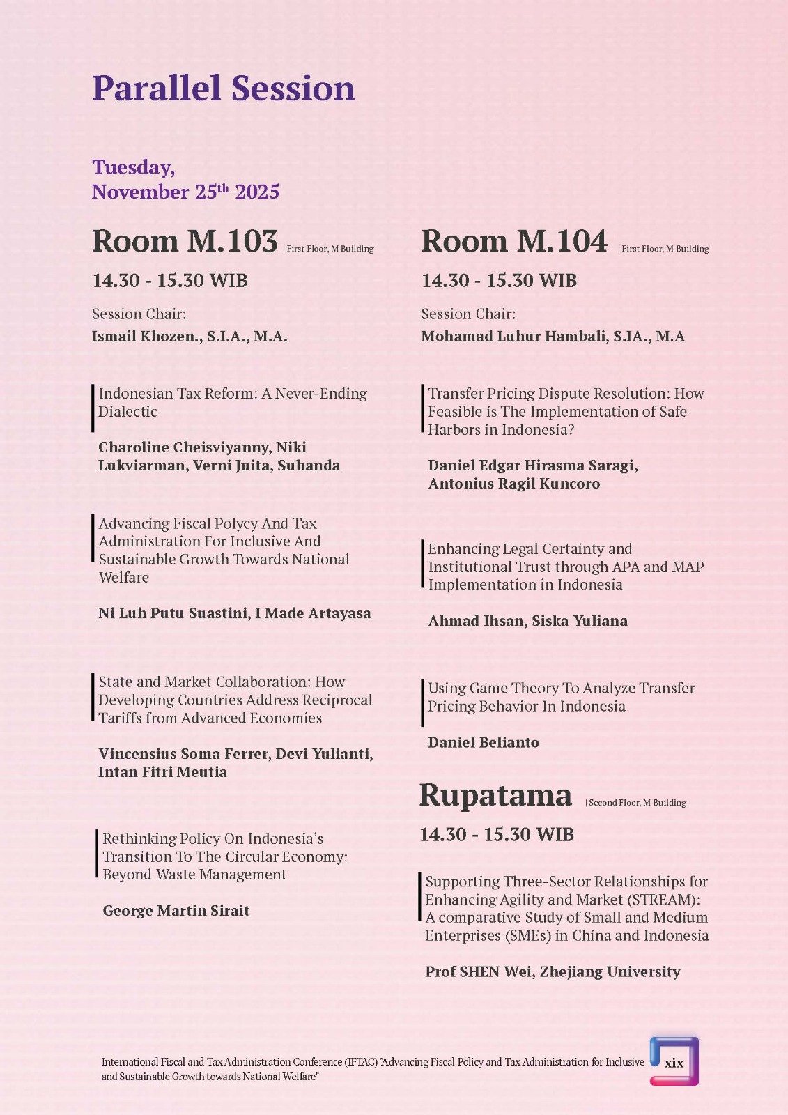 International Fiscal and Tax Administration Conference (IFTAC). Advancing Fiscal Policy and Tax administration for Inclusive and Sustainable Growth towards National Welfare" - Gambar 25