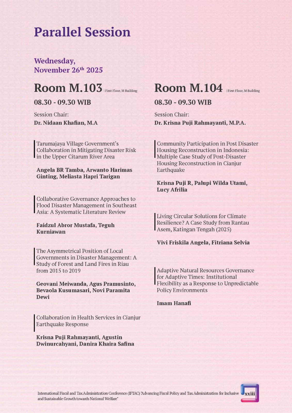 International Fiscal and Tax Administration Conference (IFTAC). Advancing Fiscal Policy and Tax administration for Inclusive and Sustainable Growth towards National Welfare" - Gambar 26