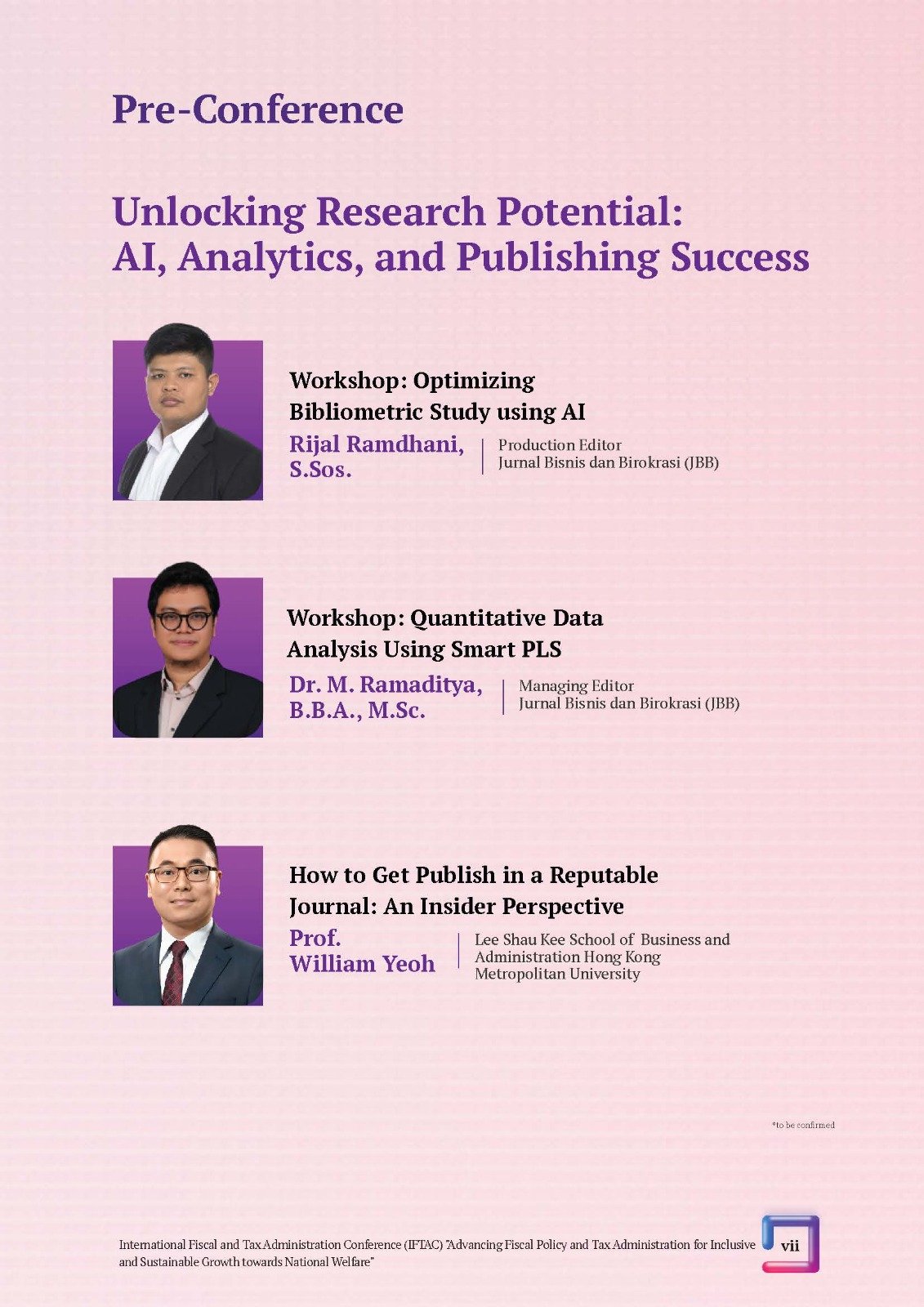 International Fiscal and Tax Administration Conference (IFTAC). Advancing Fiscal Policy and Tax administration for Inclusive and Sustainable Growth towards National Welfare" - Gambar 34