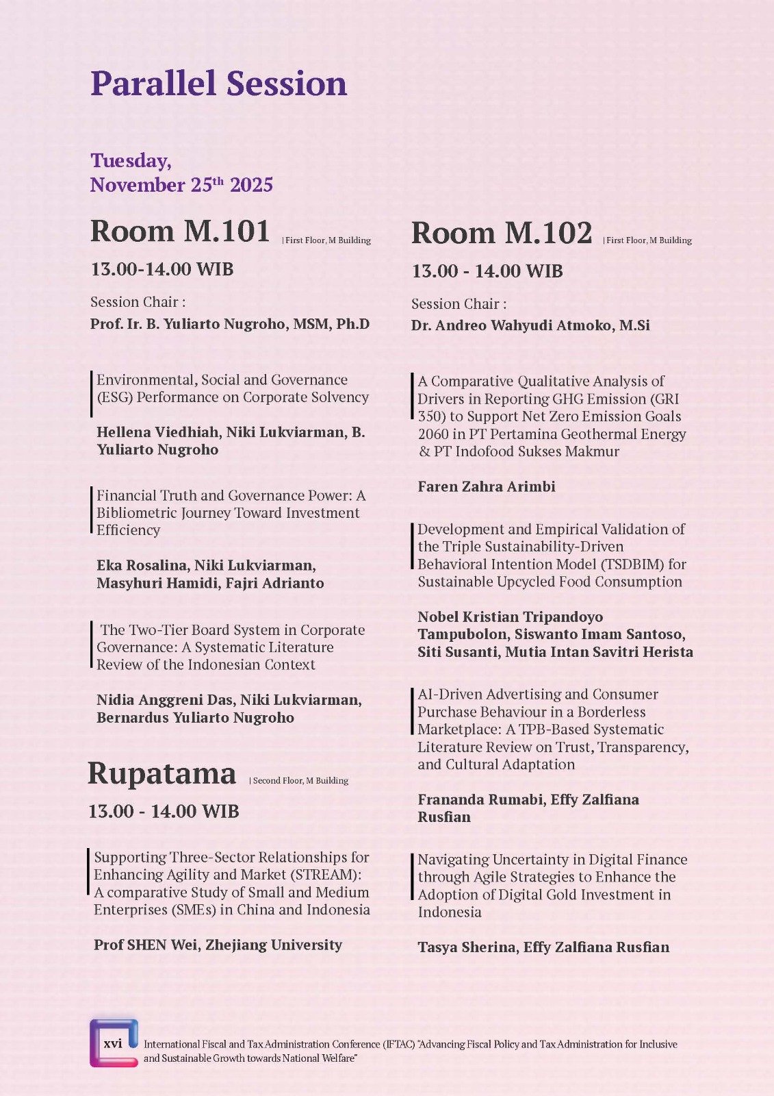 International Fiscal and Tax Administration Conference (IFTAC). Advancing Fiscal Policy and Tax administration for Inclusive and Sustainable Growth towards National Welfare" - Gambar 36