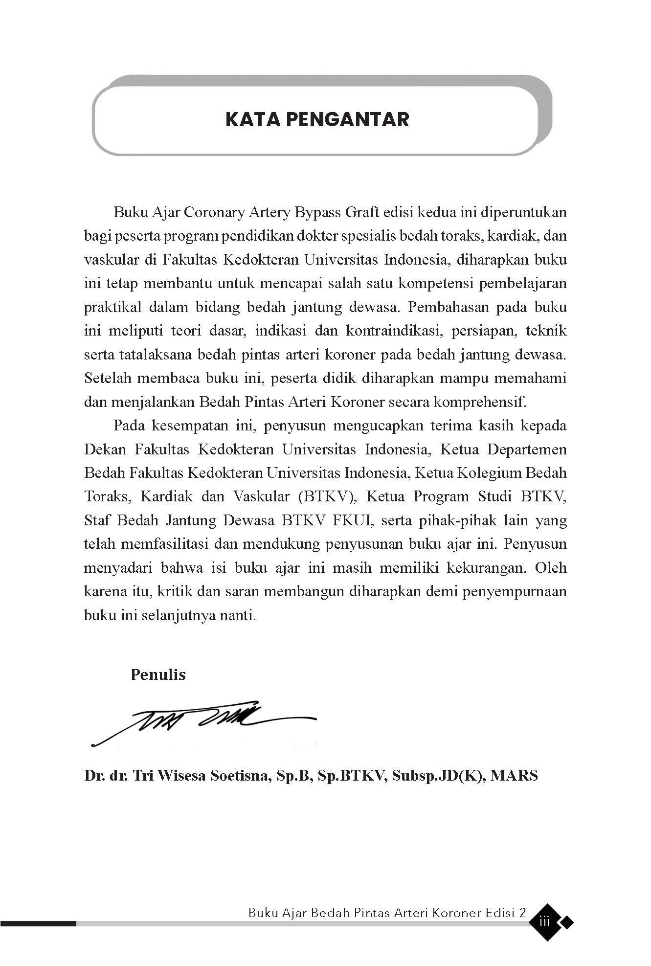 Buku Ajar Bedah Pintas Arteri Koroner Edisi Kedua - Gambar 4