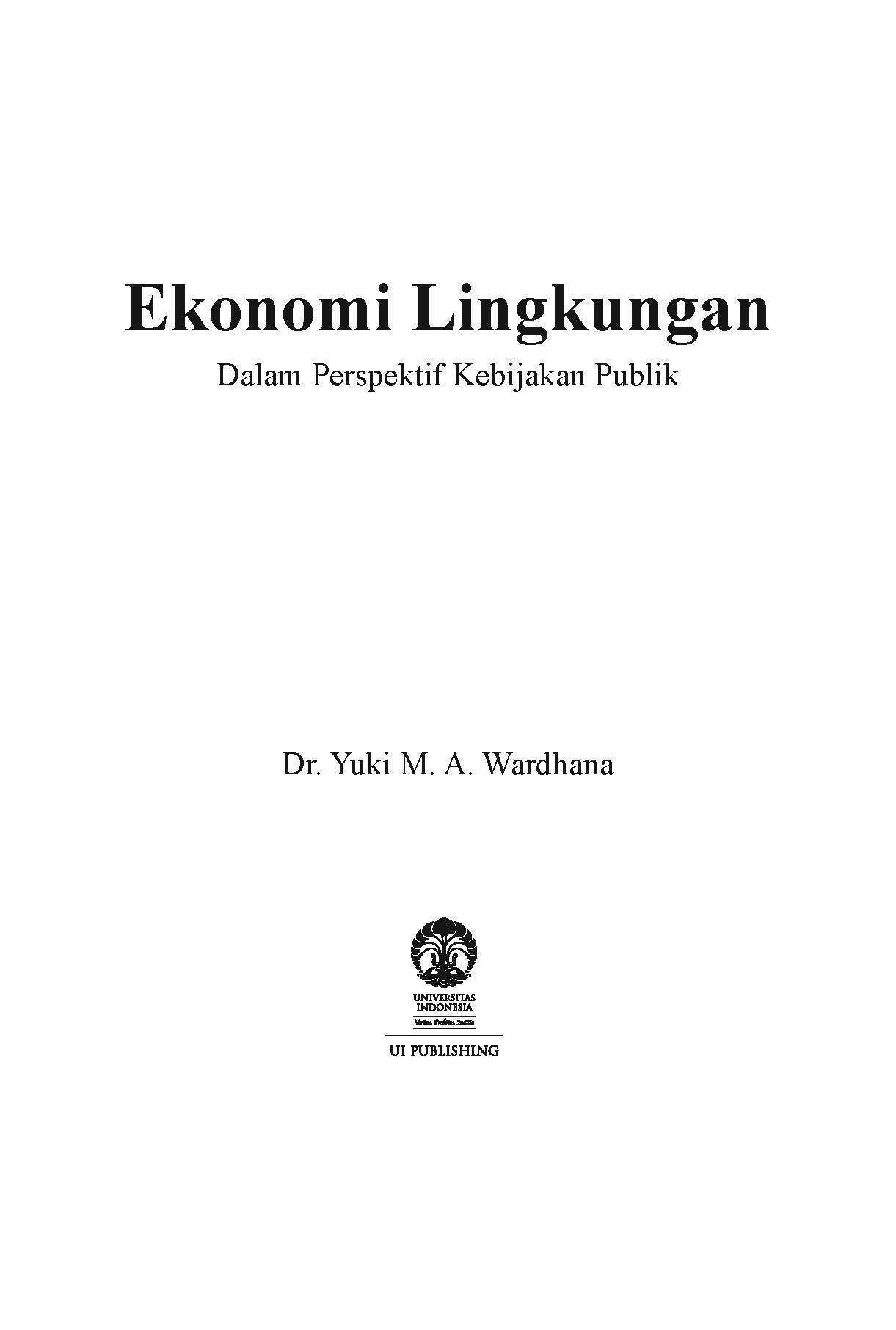 Ekonomi Lingkungan Dalam Perspektif Kebijakan Publik - Gambar 2