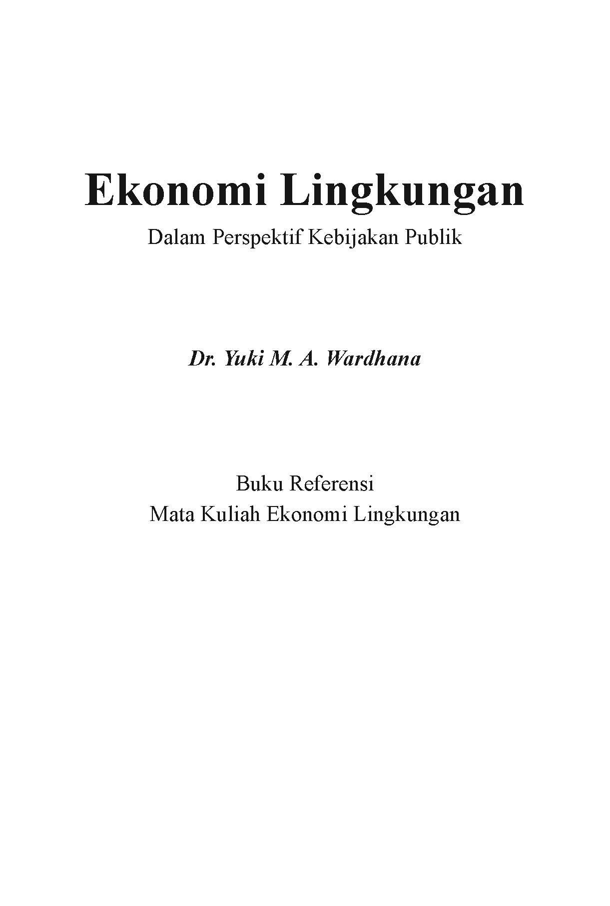 Ekonomi Lingkungan Dalam Perspektif Kebijakan Publik - Gambar 4